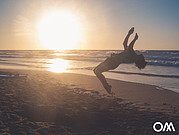 Back flip into the sunset