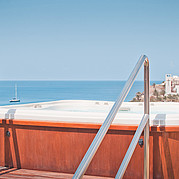 Family surf camp, Roof terrace with sea view and jacuzzi Family surf camp, Roof terrace with sea view and jacuzzi