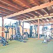 Fitness equipment on the roof terrace of the family surf camps Fitness equipment on the roof terrace of the family surf camps