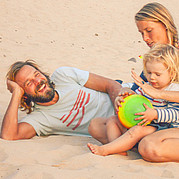 Family Surf Camp Fuerteventura, Young family at the beach