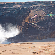 Stairs to the surf spot in Fuerteventura