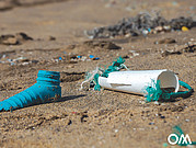 plastic bottle in the sand plastic bottle in the sand