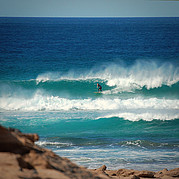 waves with strong offshore wind