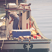 Fishing boat in Morro Jable on Fuerteventura