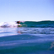 Surfing with long board