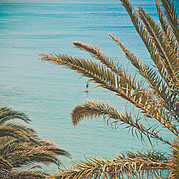 Stand Up Paddling in blue warm water