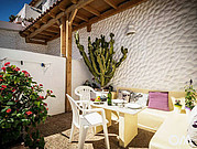 cosy terrace perfect to relax after the surf lesson