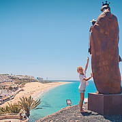 no current, ideal for small children, the beach of Morro Jable