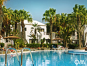 swimming pool of the surf camp bungalows