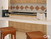 little kitchen of the surf camp bungalows