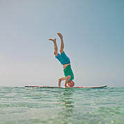 Headstand on the SUP