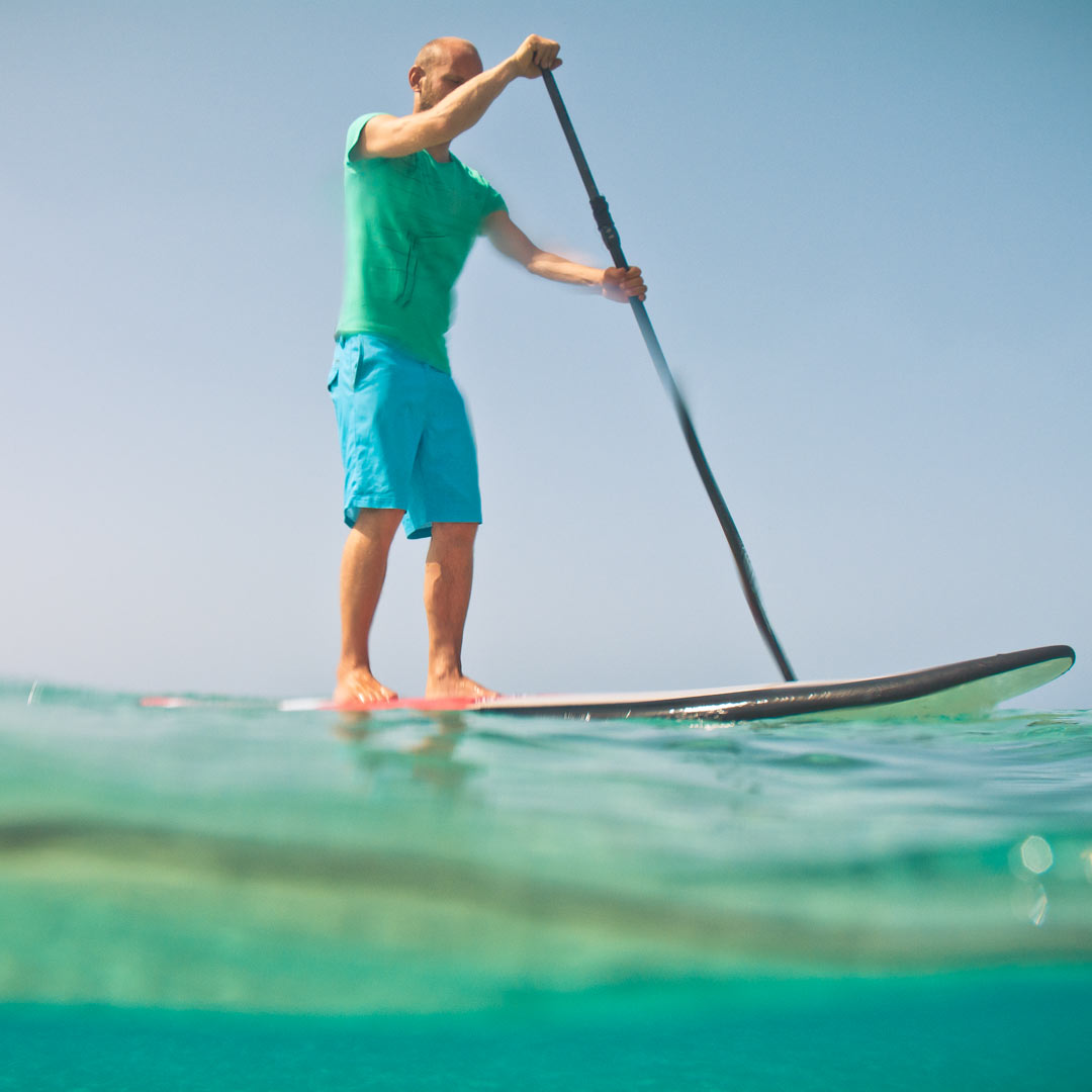 Paddle for waves with a SUP board